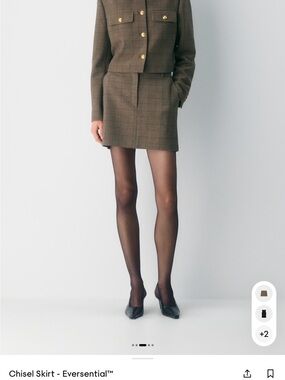 Aritzia Brown Plaid Mini Skirt